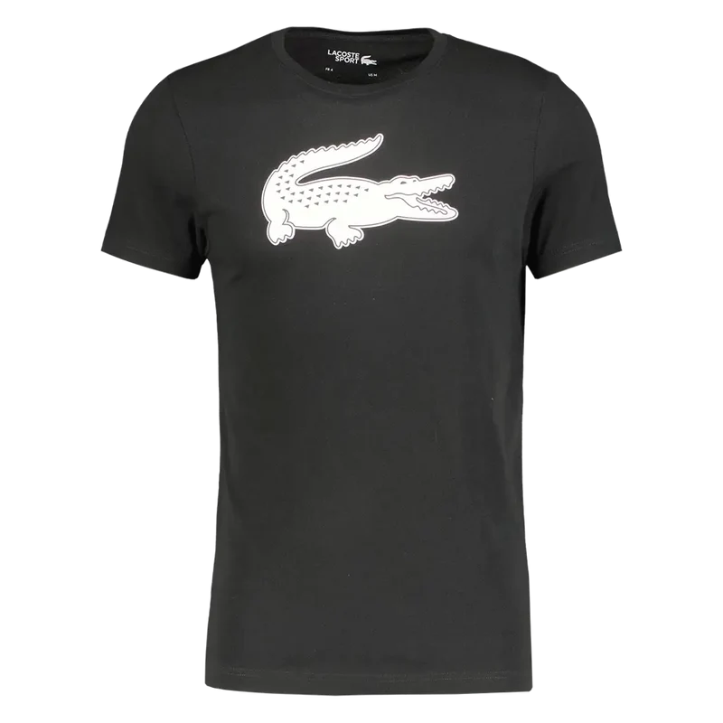 Camiseta Lacoste Regular Logo Grande Negro 2026