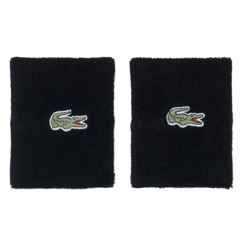 Muñequeras Lacoste Negro (Pack x2)
