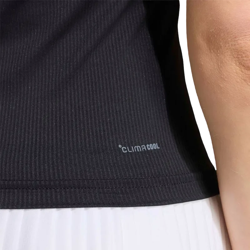 Camiseta Adidas Club Tirantes Midi Negra Mujer 2026