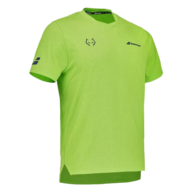 Camiseta Babolat Crew Neck Tee Green Flash 2026 J. Lebron