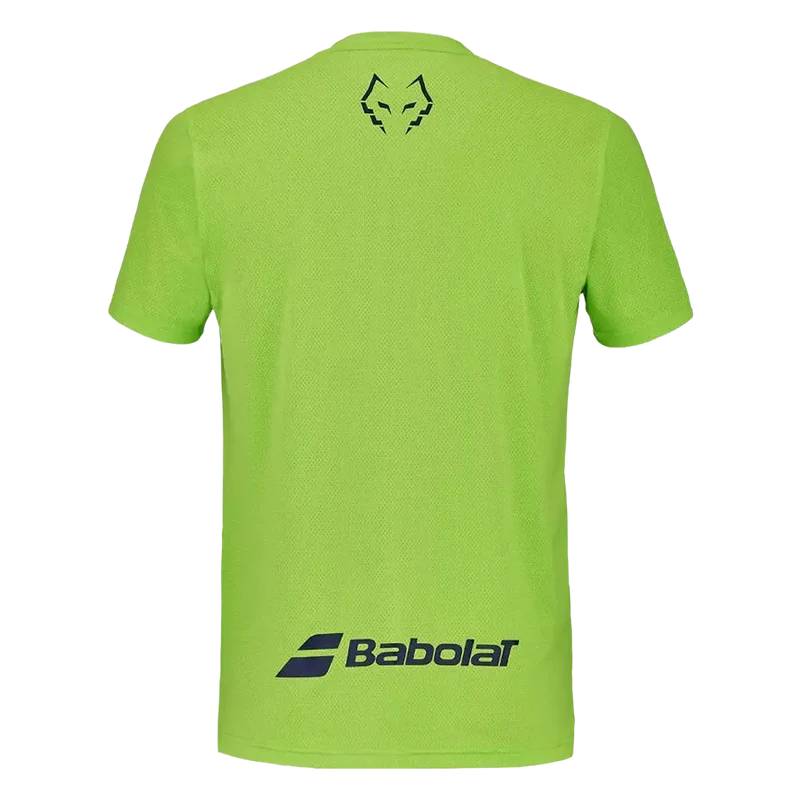 Camiseta Babolat Crew Neck Tee Green Flash 2026 J. Lebron