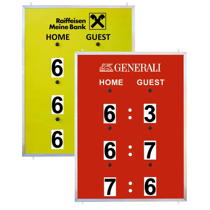 Tennis Spielstandsanzeige PREMIUM – 75 × 100 cm, einseitig, individuelle Gestaltung