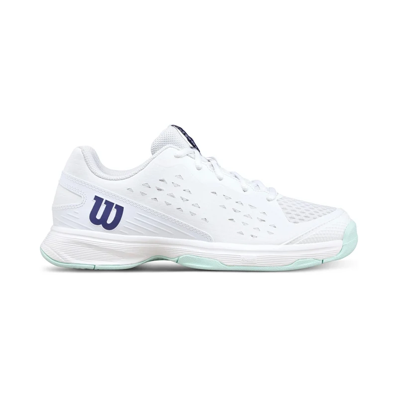Rush Pro Jr Allcourtschuh Kinder-weiß, türkis