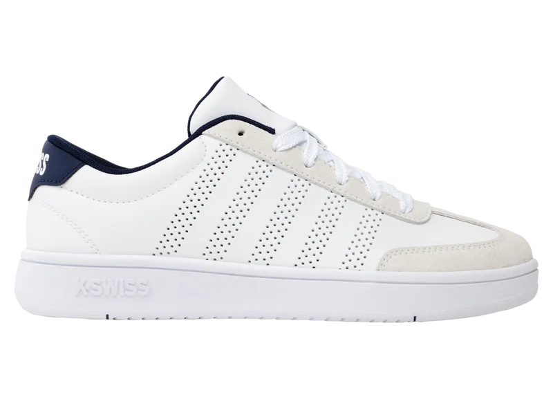 04784-124-M | COURT OPEN T-TOE | WHITE/INDIGO