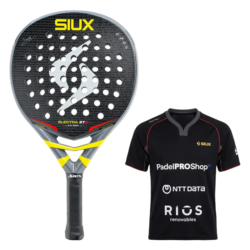 Pack Siux Electra — Pala ST2 Flex 2026 (Exclusiva) + Camiseta Stupa Negra