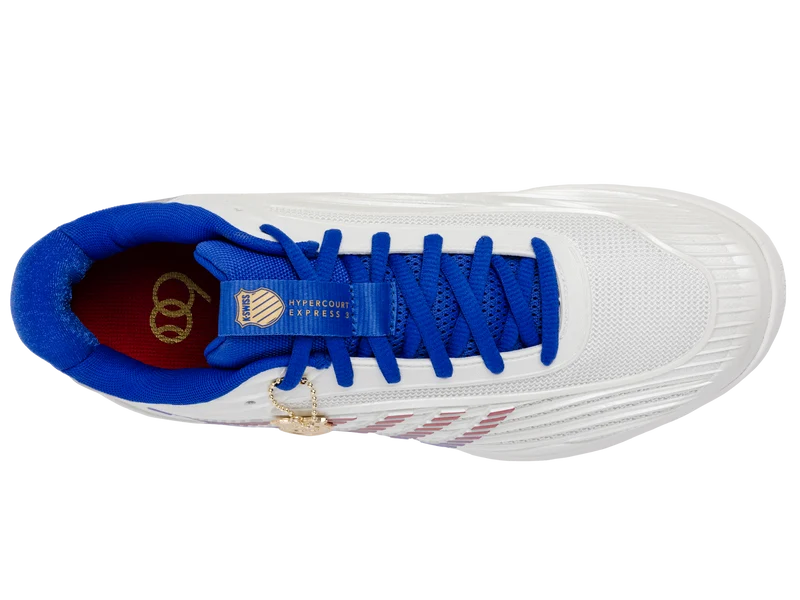 09629-104-M | HYPERCOURT EXPRESS 3 60TH | WIMBLEDON WHITE/DAZZLING BLUE/SILVER/MARS RED