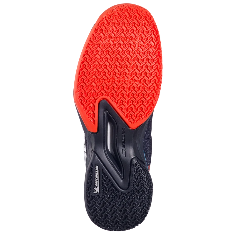 Babolat Junior Jet Premura 2 Padel Shoes Black Tomato Red