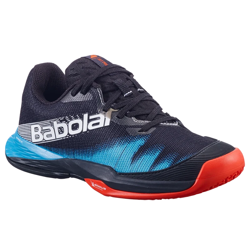 Babolat Junior Jet Premura 2 Padel Shoes Black Tomato Red