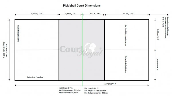 Pickleball Netzanlage Court Royal