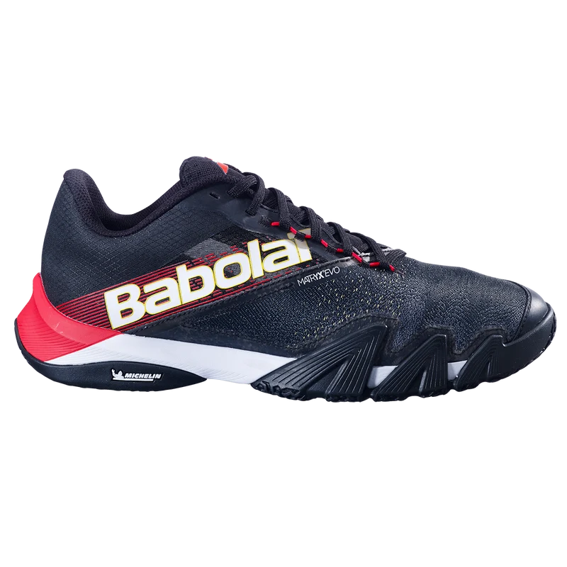Babolat Men's Jet Premura 2 Padel Shoes 25 Black Tomato Red