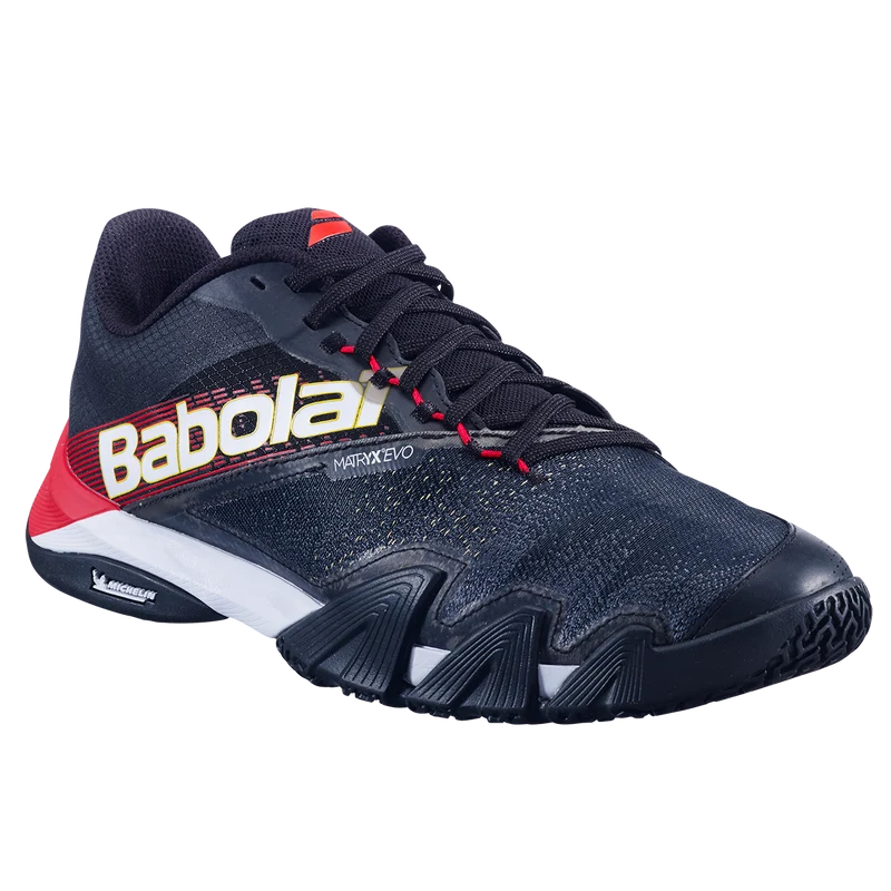 Babolat Men's Jet Premura 2 Padel Shoes 25 Black Tomato Red