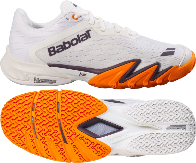 Babolat Premura 3 Mens Padel Shoes - Cream / Orange