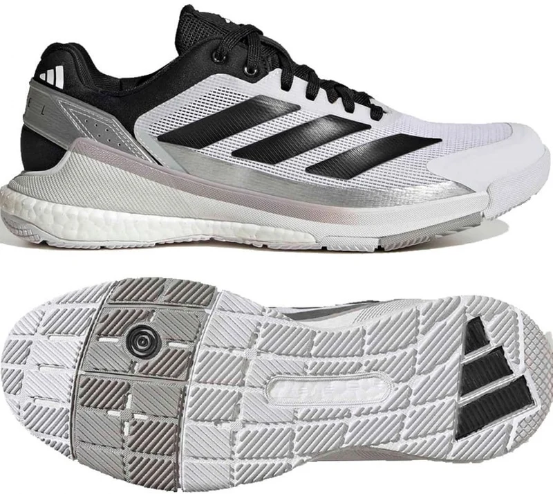 ADIDAS Crazyquick Boost Mens Padel Shoes - Cloud White / Core Black / Silver Metallic