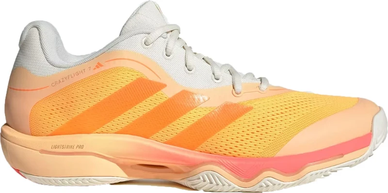ADIDAS Crazyflight 7 Indoor Mens Padel Shoes - Lucid Tangerine / Lucid Orange / Off White