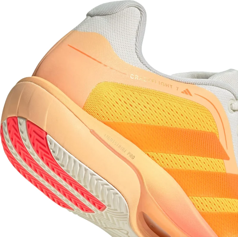 ADIDAS Crazyflight 7 Indoor Mens Padel Shoes - Lucid Tangerine / Lucid Orange / Off White