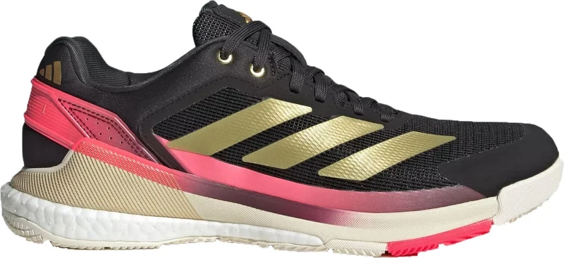 ADIDAS Crazyquick Boost Mens Padel Shoes - Core Black / Gold Metallic / Solar Turbo