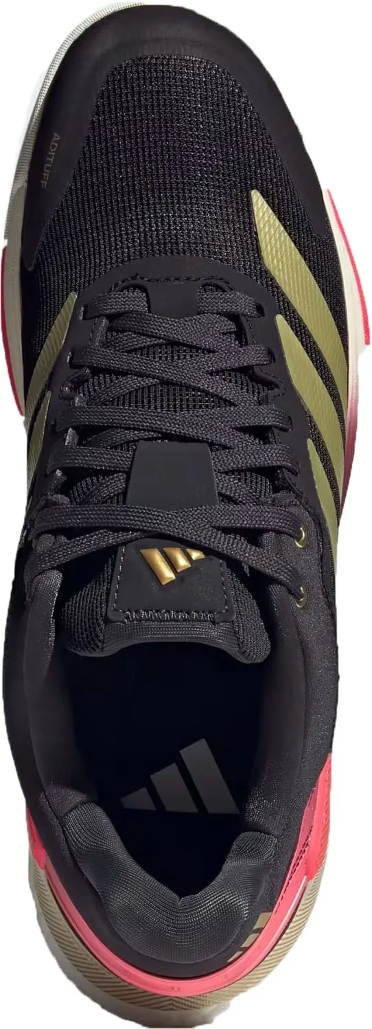 ADIDAS Crazyquick Boost Mens Padel Shoes - Core Black / Gold Metallic / Solar Turbo