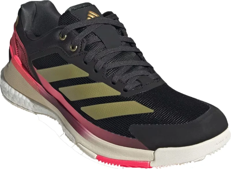 ADIDAS Crazyquick Boost Mens Padel Shoes - Core Black / Gold Metallic / Solar Turbo