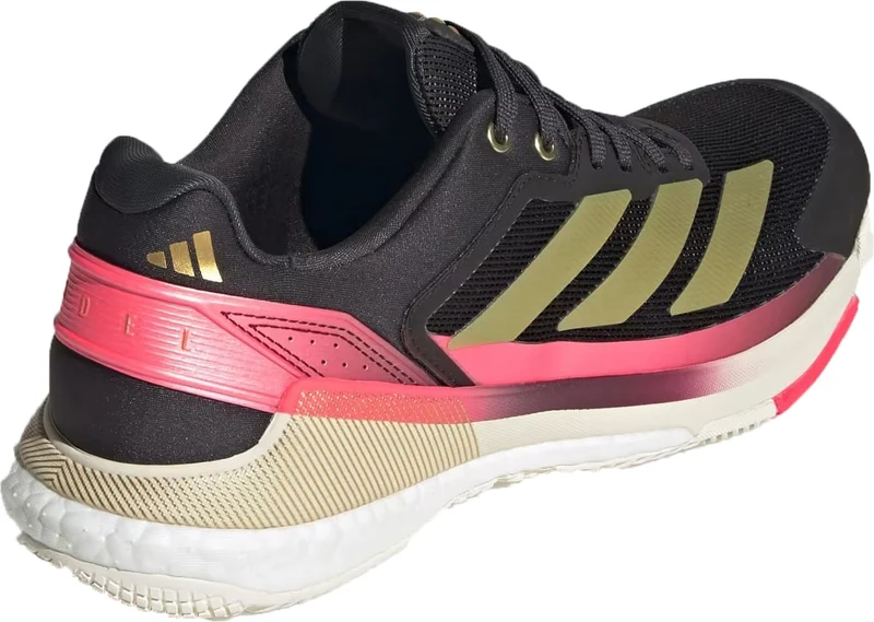 ADIDAS Crazyquick Boost Mens Padel Shoes - Core Black / Gold Metallic / Solar Turbo