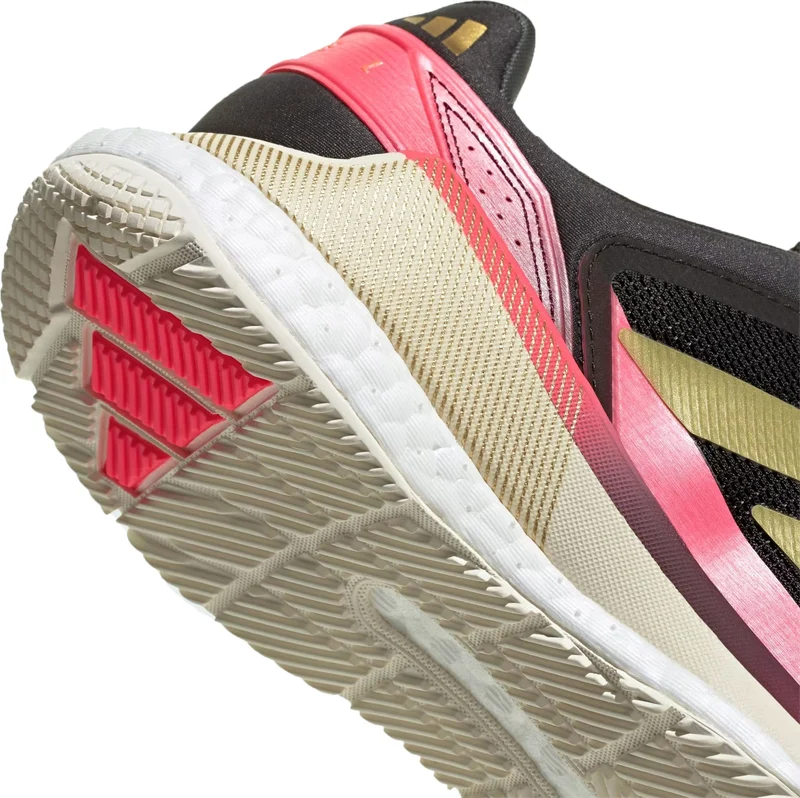 ADIDAS Crazyquick Boost Mens Padel Shoes - Core Black / Gold Metallic / Solar Turbo