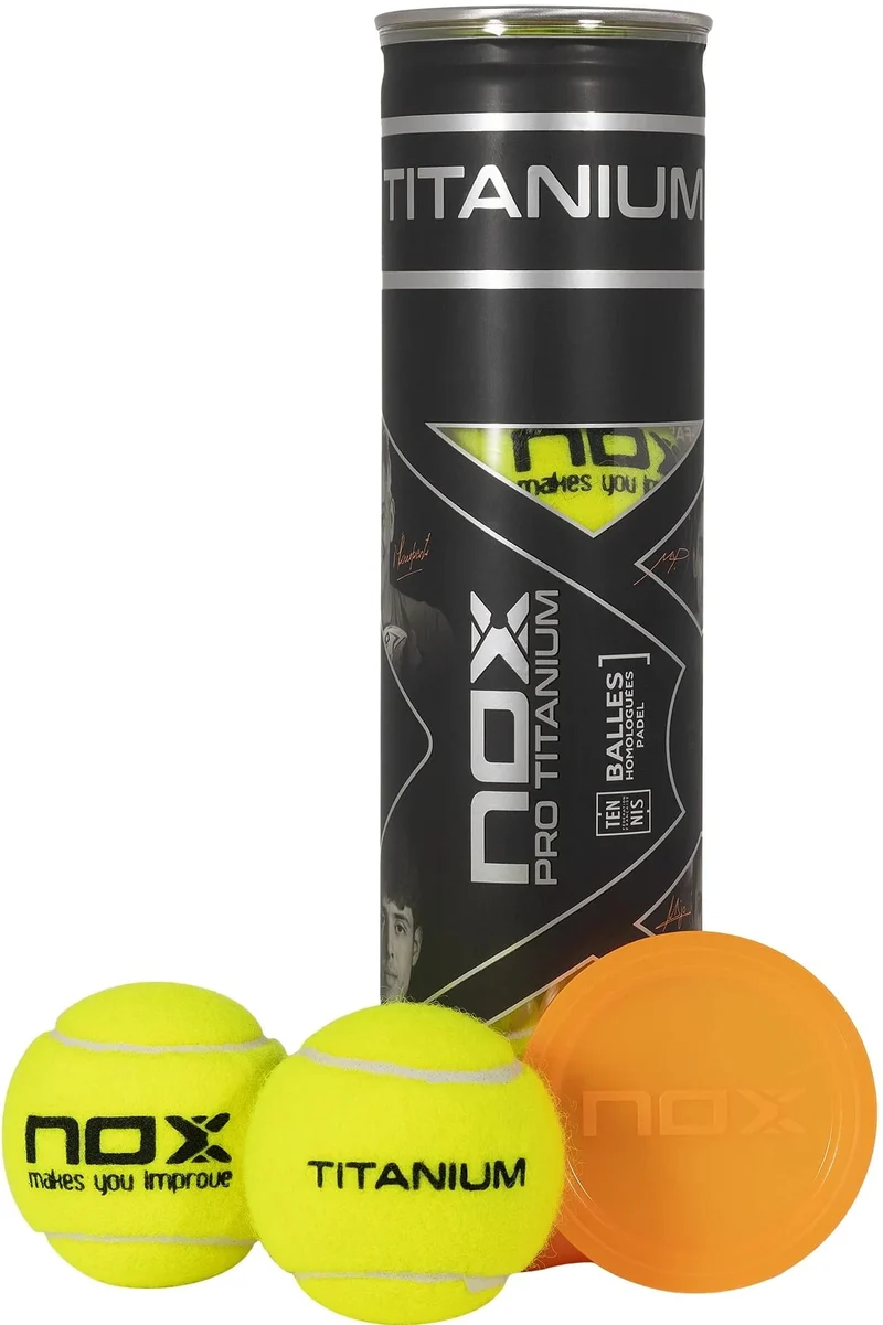 NOX Pro Titanium Padel Balls - 3 Ball Tube