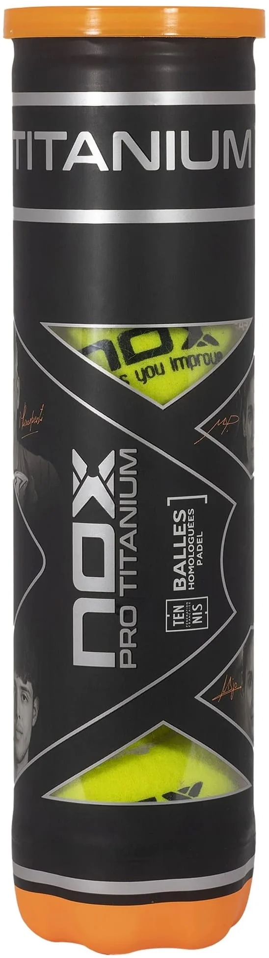 NOX Pro Titanium Padel Balls - 3 Ball Tube