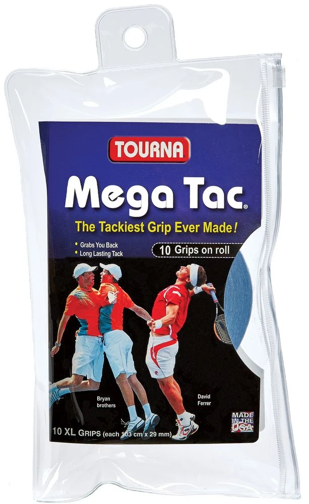 Tennisgriffband Tourna Mega Tac 10er Blau