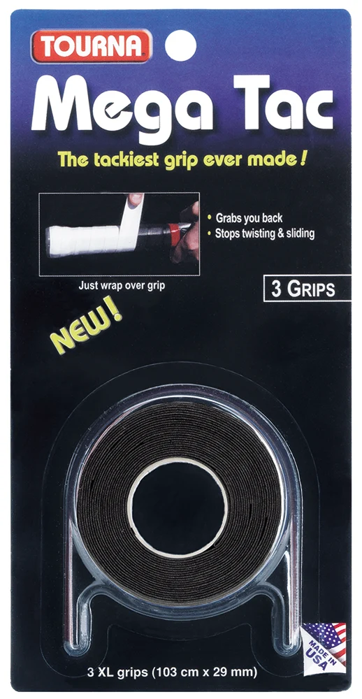 Tennisgriffband Tourna Mega Tac 3er Schwarz