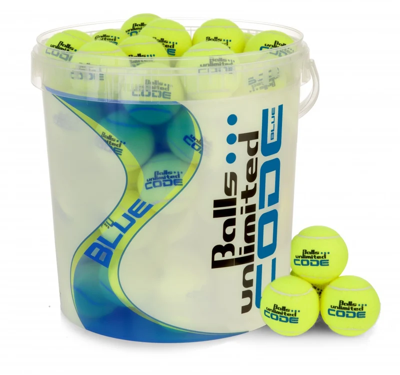 Tennisbälle Code Blue 60er Beutel - gelb inklusive Balleimer