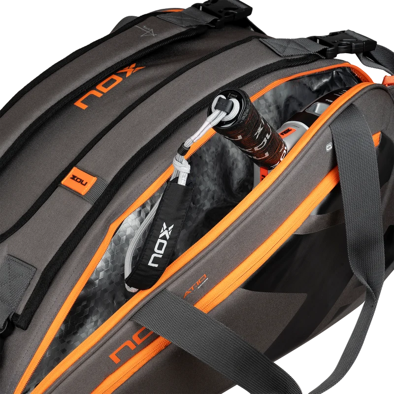 Nox AT10 Team Padel Racket Bag Grey Orange