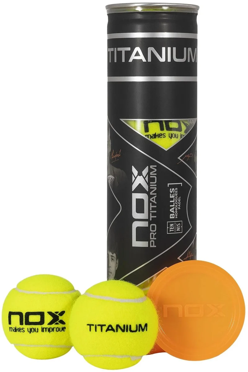NOX Pro Titanium Padel Balls - 4 Ball Tube
