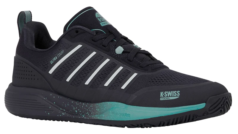 K-Swiss Ultra Court Mens Padel Shoes - Carbon / Baltic / Glacier Gray