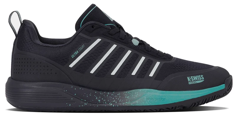 K-Swiss Ultra Court Mens Padel Shoes - Carbon / Baltic / Glacier Gray