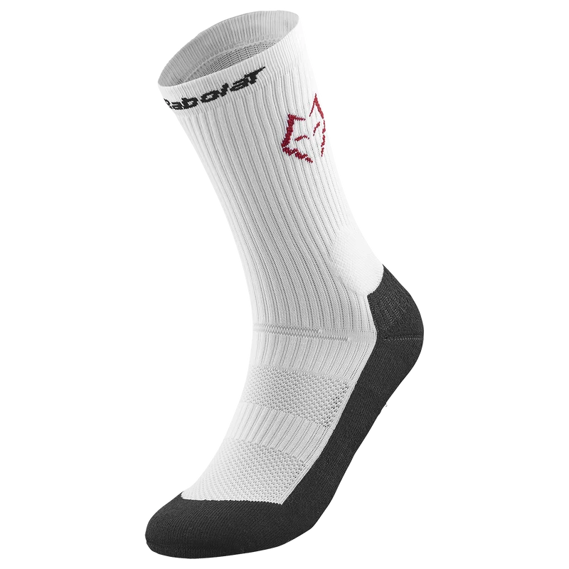 Babolat Men's Mid-Calf Sock White Black Juan Lebron