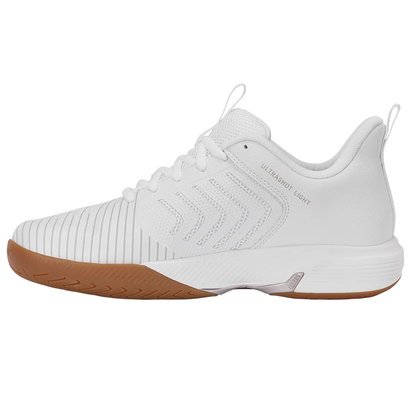 K-Swiss Women's Ultrashot Light Indoor Court Shoes White/Rose Gold