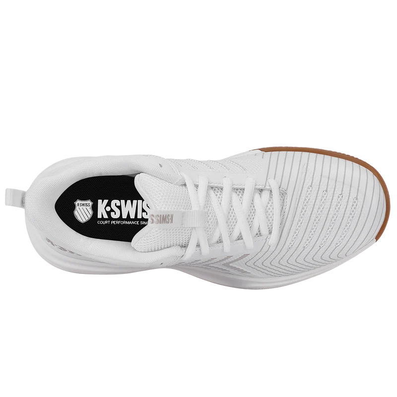 K-Swiss Women's Ultrashot Light Indoor Court Shoes White/Rose Gold