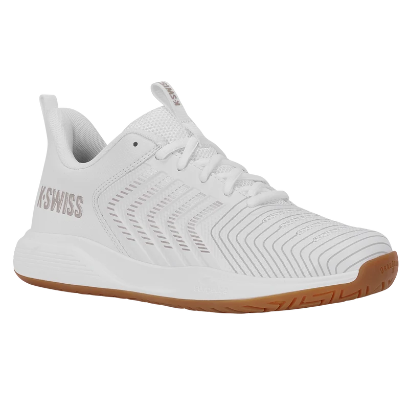K-Swiss Women's Ultrashot Light Indoor Court Shoes White/Rose Gold