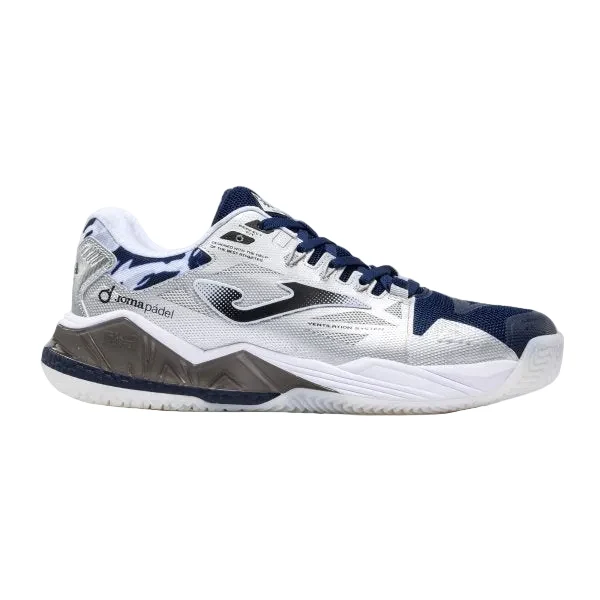 Joma Men's Spin 26 Padel Shoes Silver Navy