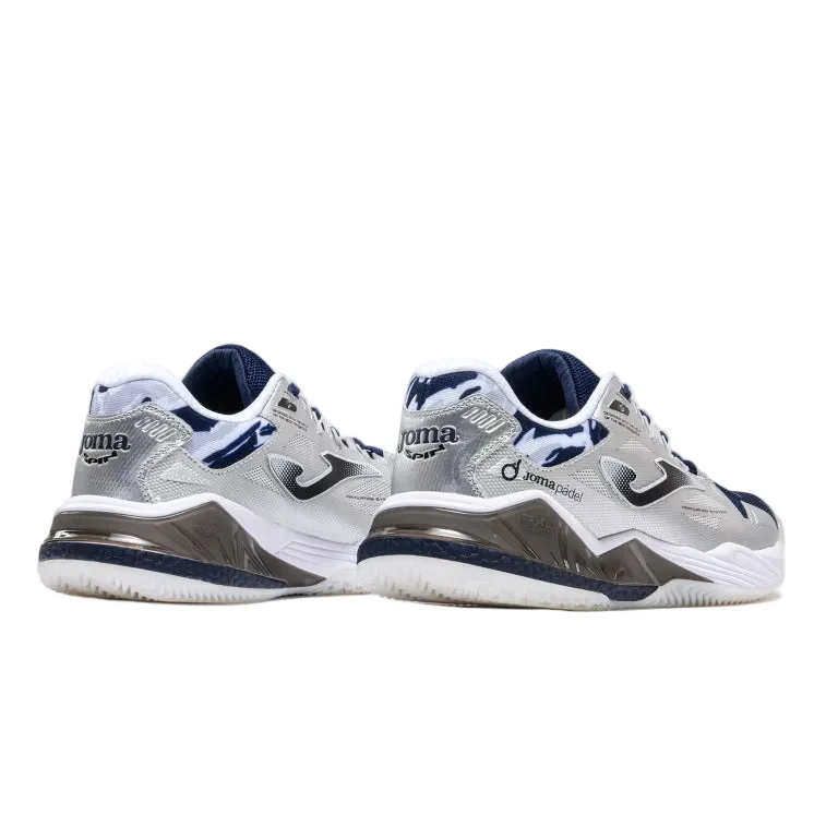 Joma Men's Spin 26 Padel Shoes Silver Navy