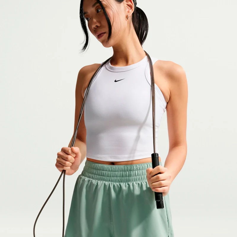 Dri-Fit One High Rise 2in1 3in Shorts Damen - salbei, weiß