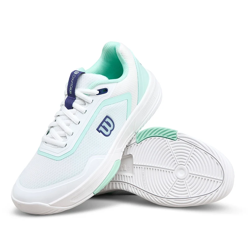 Wilson Women's Courtglide Padel Shoes White Skipper Blue