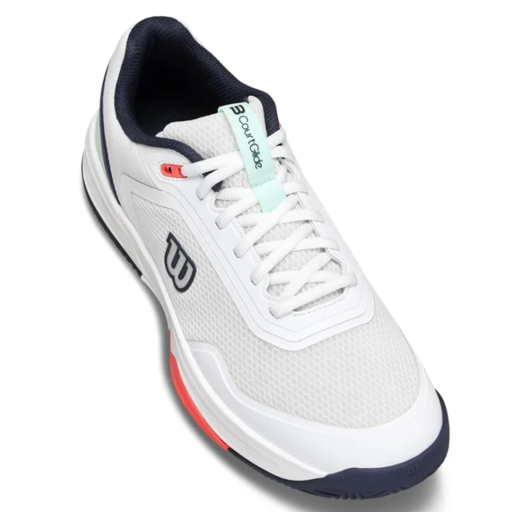 Wilson Men's Courtglide Padel Shoes White Bay Coral