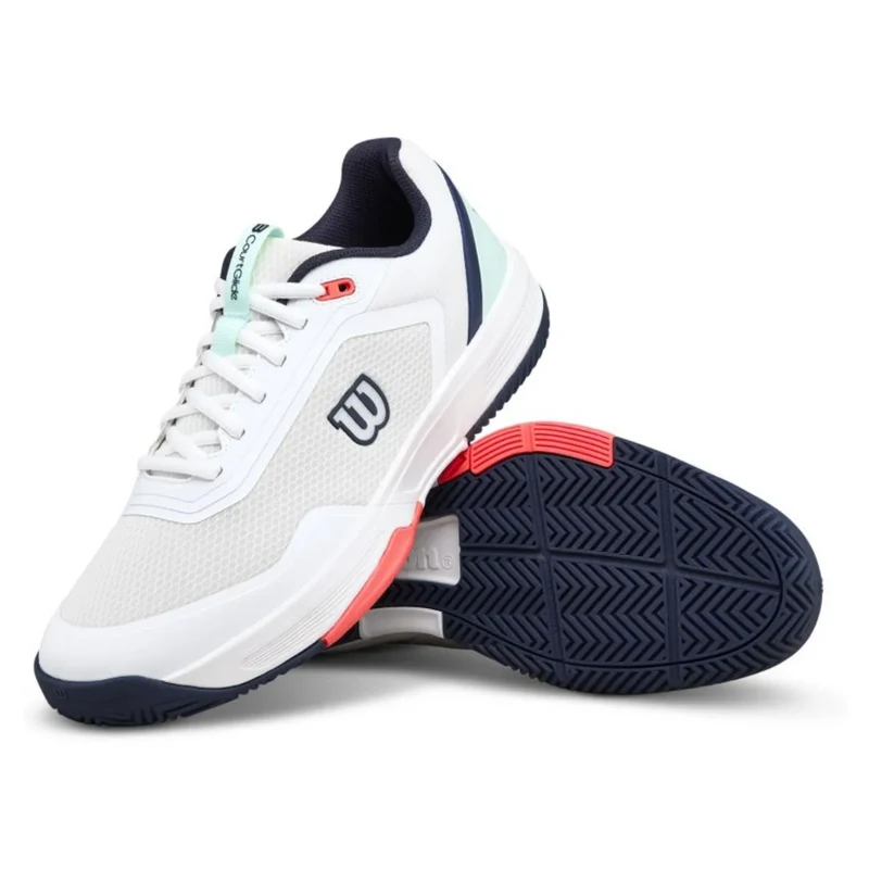Wilson Men's Courtglide Padel Shoes White Bay Coral