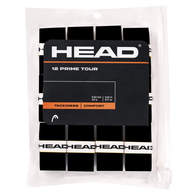HEAD Prime Tour Overgrips 12er Pack Griffbänder Schwarz
