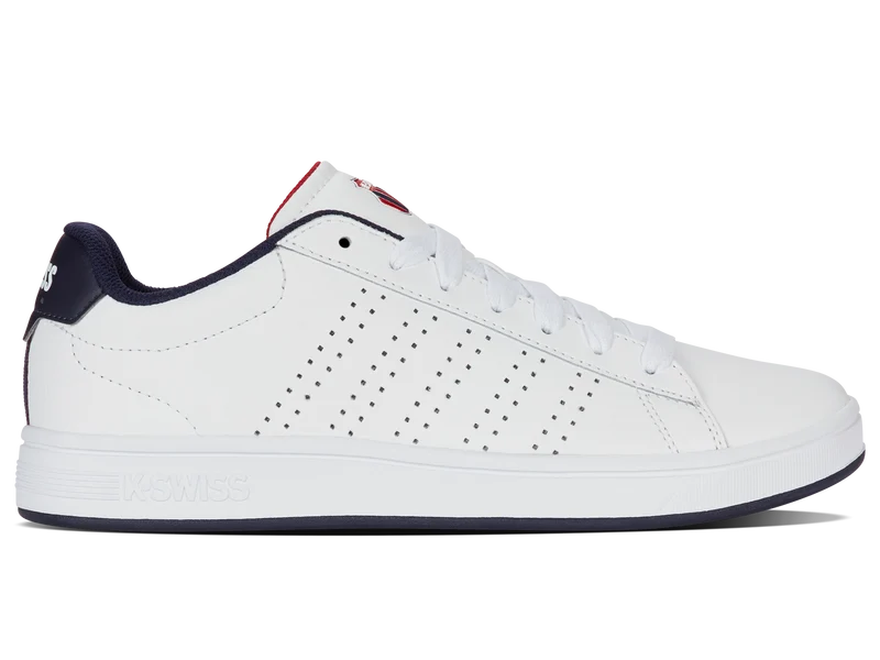 04411-130-M | COURT BASE II | WHITE/NAVY/RED