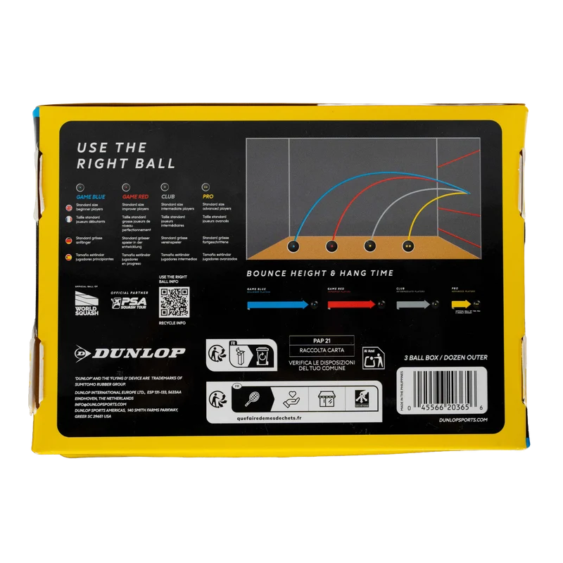 Dunlop Mixed Squash Ball Pack