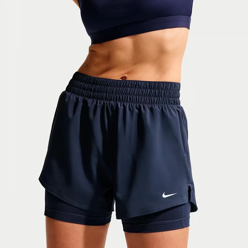 Dri-Fit One High Rise 2in1 3in Shorts Damen - dunkelblau