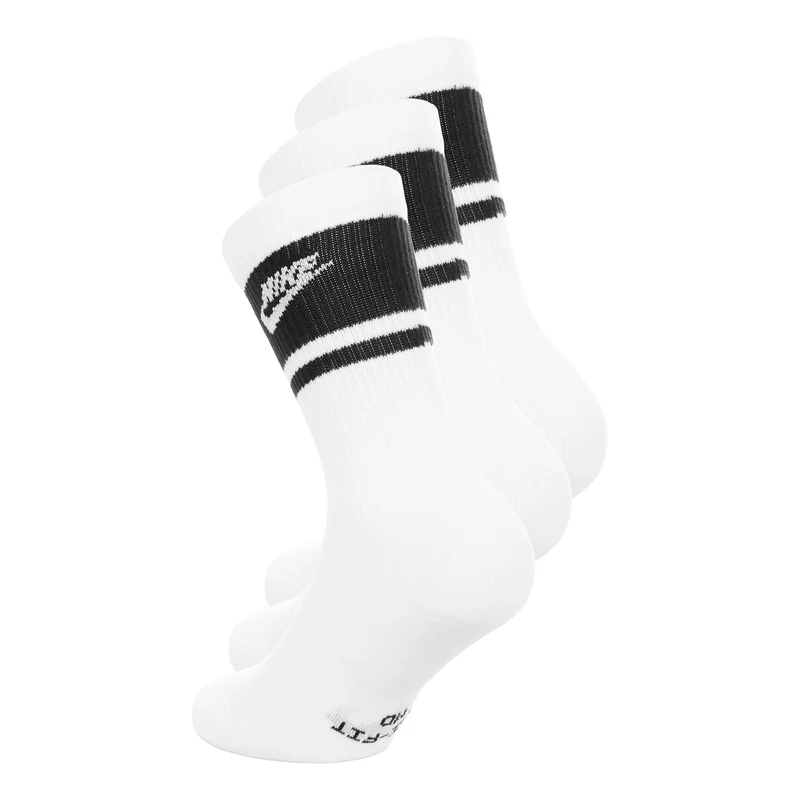 Crew Sportsocken 3er Pack Unisex - weiß, schwarz