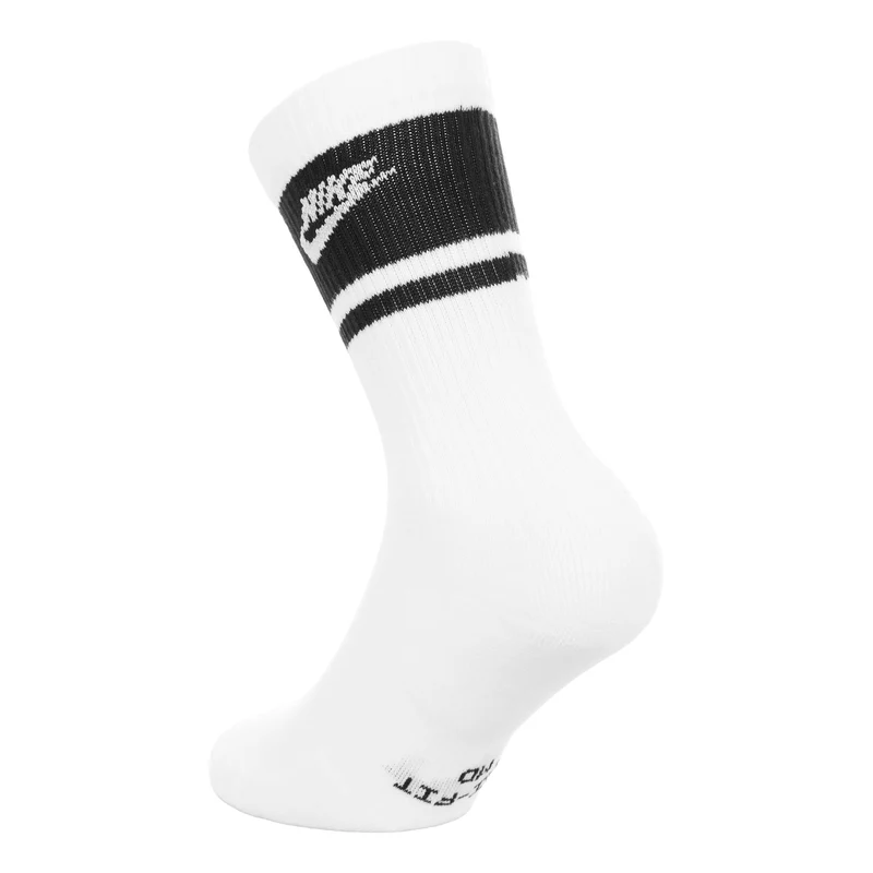 Crew Sportsocken 3er Pack Unisex - weiß, schwarz