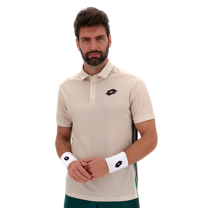 Tech VI Polo Herren - creme, petrol